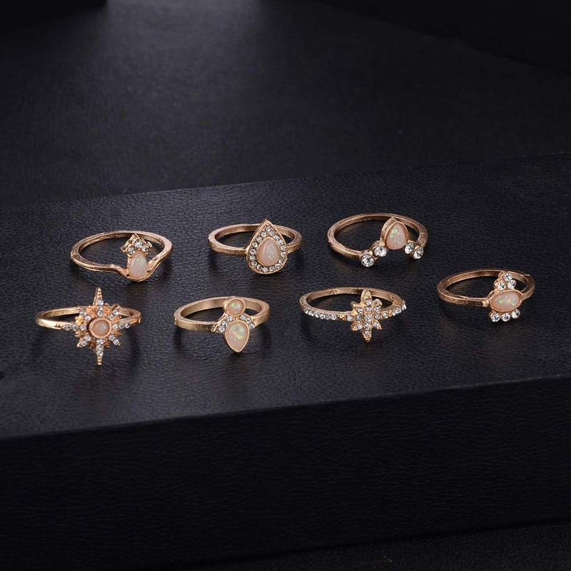 CSIYANJRY99 CSIYAN 6-16 Knuckle Stacking Rings Sets for Women Teens,Boho Stackable Rings Pack Gold Rings Set Midi Rings Finger Jewelry - Image 5